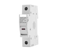 1P 2P DC Fuse Holder 10 * 38mm High Voltage Solar PV 1100V TOPV-30 Base Photovoltaic System Protection Protector gpV EKFBQBGW(1P With LED)