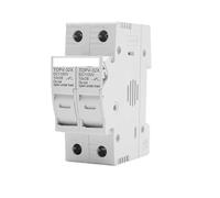 1P 2P DC Fuse Holder 10 * 38mm High Voltage Solar PV 1100V TOPV-30 Base Photovoltaic System Protection Protector gpV CZAOINCU(2P Without LED)