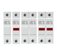 1P 2P Parallel Din Rail DC Fuse Holder 10 * 38mm High Voltage Solar PV 1000V Base Photovoltaic System Protection Protector gpV(32-1P-Fuse Base)