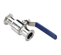 1P 3/4" 1" 1-1/2" 2" 304 Stainless Steel 2 Way Ball Valve Tri Clamp 50.5mm/64mm Ferrule Type for Homebrew Diary Product(38mm x Ferrule 50.5)