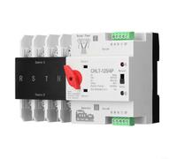1P 4P 100A Automatic Transfer Switch 230V Dual Power Manual Auto Changeover for Home Office Generator Backup Gray Plastic 142x68x96mm