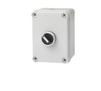 1P Button Control Box With Protective Cover Start Stop Emergency Stop Self Reset Knob Dust Proof Plastic Electric Box(1P Rotary Switch Box)