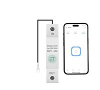 1P Din Rail Circuit Breaker Smart Meter Power Consumption kWh Meter Switch Relay Voltmeter for Smart Home BIANMTSW