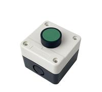 1P GREEN Sign Plastic Push Button Switch Control Box Station With Symbol 10A NO Normally Open Reset Momentary(Blank)