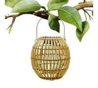 1p Long-Lasting - Abs Lamp Body + Iron Hook Rattan Hanging Light, Weatherproof Boho Outdoor Lamp, Solar Powered Decorative Lantern, Warm Glow Garden Light for Garden Pathway Patio Yard Home Porch