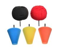 1p Pads - 25x16x8cm Drill Buffing Sponge Set 5 Pcs Washable Reusable Buffer Pads, High Density Foam Polisher Kit Durable Shine Tool | Car Detailing Padd for Wheel Hub Metal