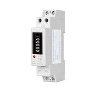 1P Single Phase Digital Wattmeter Power Consumption Analog Meter kWh AC 230V 50Hz 60Hz 60A Rail Type Watt-hour Meter LCD NWPNLXEA(Analog)