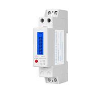 1P Single Phase Digital Wattmeter Power Consumption Analog Meter kWh AC 230V 50Hz 60Hz 60A Rail Type Watt-hour Meter LCD NWPNLXEA(Digital backLight)