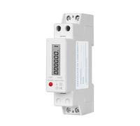1P Single Phase Digital Wattmeter Power Consumption Analog Meter kWh AC 230V 50Hz 60Hz 60A Rail Type Watt-hour Meter LCD NWPNLXEA(Digital)