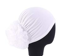1Pack / 2Packs Women Flower Elastic Turban Beanie Head Wrap Chemo Cap Hat White, White, One Size
