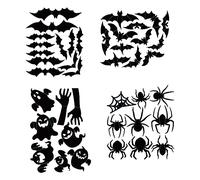 1pack/4set Realistic Bats Halloween Wall Decorations with Double-Sided Stickers for Home Decor Indoor &Outdoor Use Halloween Bats Decorations