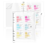 1Pack A5 Watercolor Swatch Book Painters Color Diary 15 Sheets Water Color Paper for Artists 140lb 100% Cotton 16 Sheets Glassine Watercolor Coloring Book Binder for 6 Ring with Pvc Cover (1)