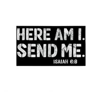 1PACK Charlie Kirk HERE AM I Send ME Isaiah 6:8 Sticker,Silenced But Not Forgotten Tribute Decal,Freedom is Worth Fighting Charlie Kirk Merch Merchandise True American Hero Car Bumper Decals Decor