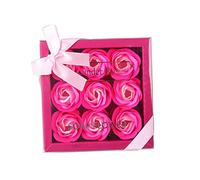 1PACK Floral Scented Bath Rose Flower Petals Shaped Plant Rose Sweet Gift Set For Mother's Day Bath Sets For Women Gift Rose Red