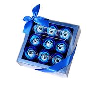 1PACK Floral Scented Bath Rose Flower Petals Shaped Plant Rose Sweet Set For Mother's Day Blue, For Women, Omantic