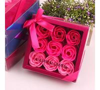 1PACK Floral Scented Bath Rose Flower Petals Shaped Plant Rose Sweet Set for Mother's Day Red, Bath Sets