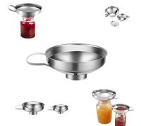 1pack Funnel with Strainer for Wide and Regular Mason Jars, Stainless Steel Canning Funnels Set, Wide-Mouth Funnels for Kitchen Use, Canning Supplies Kit