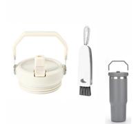 1Pack Lid Fit for Stanley IceFlow 20oz/30oz Flip Straw Tumbler, LeakProof Spill Proof Cup Lid Replacement for Stanley Iceflow Series(Not Fit Quencher Tumbler), with Cap Lid Brush