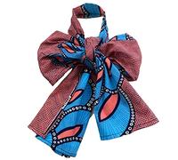 1PACK Long Kente Headwraps Headband Scarfs African Traditional Ankara Wax Print Head Wrap Kwanzaa Black History Graduation, Multicolor 8, 22*70 inch