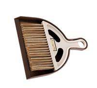 1pack Mini Dust Pans with Brush Set - Nesting Design - Small Hand Broom and Dustpan Set Whisk Broom for Cleaning Table,Countertop,Sofa,Key Board(White)