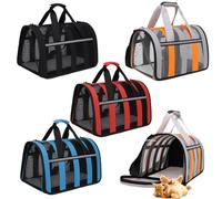 1Pack Pet Carrier for Small Dogs & Cats,Portable Soft-Sided Breathable Mesh Cat Travel Bag Handbag,Collapsible Cat Carrying Case for Cats Small Dogs Puppy