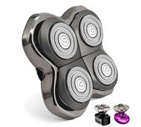 1Pack Pro 4 Shaver Replacement Heads for Skull, Shaver Replacement Blade for Pitbull Gold PRO, Silver PRO, Platinum PRO, Butterfly Kiss PRO Head Shavers, Floating 4 Heads Self-Sharpening Blades