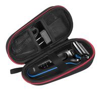1Pack Razor case for Braun Series - 3s/5s/7s/9s,Braun Razors case for Men - Electric Shaver Storage Box Compatible with Men's Razor,Lightweight& Durable (red zipper)