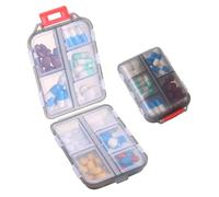 1Pack Travel Pill Organizer - 10 Compartments Pill Case, Compact and Portable Pill Box, Perfect for On-The-Go Storage, Pill Holder for Purse Gray