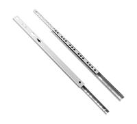 1pair 17mm Wide Steel Ball Drawer Cabinet Runner Guides Groove Bearing Steel Slides Rails DIY Drawer Steel(17MM 15inch 374mm)