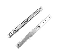 1Pair 18.2cm 21.4cm 24.6cm 31cm 34cm 40mm Wide Drawer Runner Ball Bearing 2 Sections 2 Ways Rail Telescopic Furniture Slide(246mm(L) x17mm(W))