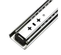 1Pair 53mm Drawer Slide 10-60in 3-Fold Guide Rail Full Extension Ball Bearing(No Lock,16inch(400mm))