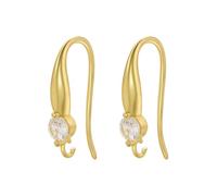 1pair 5x19mm Brass Flower Dangle Eardrop With Hooks For Women Handmade Long Earrings Wedding