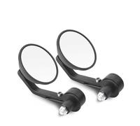 1Pair 7/8" 22mm Universal Motorcycle Round Rear View HandleBar End Side Mirrors Rearview Adjustable Rearview Mirror