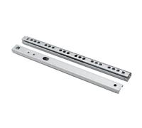 1Pair 8"-16" Drawer Slide 17mm Wide Two-Section Ultra-Narrow Mmini Ball Slide Steel Cabinet Two Way Chute Rail(14inch-342mm)