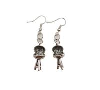 1Pair Ancient Silver Kettle Grill Earrings, Backyard Barbeque, Cooking Outside On The B.B.Q, Camping Grill