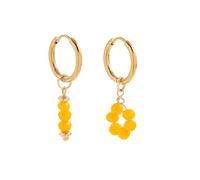 1pair Asymmetry Hanging Earrings From Natural Stone Small Pearls Near The Earrings For Women