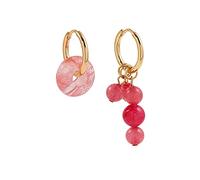 1pair Asymmetry Hanging Earrings From Natural Stone Small Pearls Near The Earrings For Women