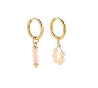 1pair Asymmetry Hanging Earrings From Natural Stone Small Pearls Near The Earrings For Women