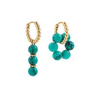 1pair Asymmetry Hanging Earrings From Natural Stone Small Pearls Near The Earrings For Women