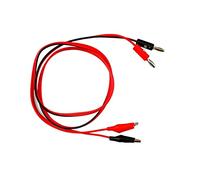 1pair Banana Cable To Turn Alligator Clip Test Power Supply Test Line 1 Meter Length Red/black 2pcs Per Pair