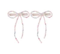 1Pair Beads Bowtie Hair Clip Girl Sweet Ballet Hairpin Hair Styling Bows For Thin Elegant Korean Side Clip Party Hairclip