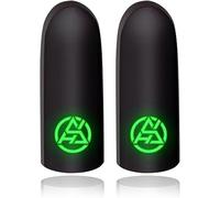 1Pair Black Game Fingertip Gloves for Sweatproof Anti Slip Finger Sleeve Breathable Gaming Finger Cover Thumb Gloves for Mobile Gaming Grip Pain-Relief Mobile Phone Gaming Finger（5cm×3cm）