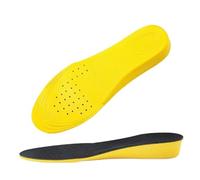 1pair Breathable Shock Absorption Invisible Height Increase Insoles Heel Lift Yellow Shoes Sole Pad for Men and Women(2-Yellow-H 2.5 cm,EU 35-40(250mm))