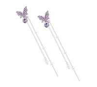 1Pair Butterfly Tassel Earrings Women Chic Ear Accessories with Pearl Drops Elegant for Daily Wear Weddings and Special Occasions