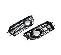 1Pair Car Fog Light Lamp Cover Honeycomb Mesh Hex Front Grille Grill Glossy Black Compatible For Audi A1 8X 2010-2014 X0807681A 8X0807682A