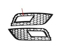 1Pair Car Front Bumper Fog Lamp Grille Compatible For Audi A4 B8.5 2013-2016 Honeycomb Mesh Fog Light Grille RS4 Style Racing Grill Cover(Glossy Black)