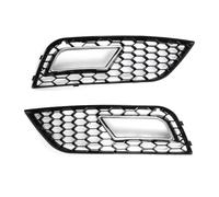 1Pair Car Front Bumper Fog Lamp Grille For A4 B8.5 2013-2016 Honeycomb Mesh Fog Light Grille Rs4 Style Racing Grill Cover Radiator Grille