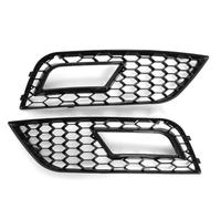 1Pair Car Front Bumper Fog Lamp Grille For A4 B8.5 2013-2016 Honeycomb Mesh Fog Light Grille RS4 Style Racing Grill Cover MNGNCBXWK(Glossy Black)