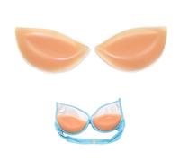 1Pair Chicken Fillet Bra Inserts Chicken Fillets Bra Inserts Silicone Breast Enhancers Silicone Bra Inserts Bra Inserts Push Up Bra Fillers Fit Most Cup Sizes for Bikini Swimsuit Daily(Skin Colour)