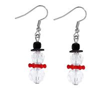 1Pair Christmas Snowman Dangle Earrings Creative Cartoon Design Holiday Jewelry for Women Festive Christmas Earrings Pendants The Holiday Season